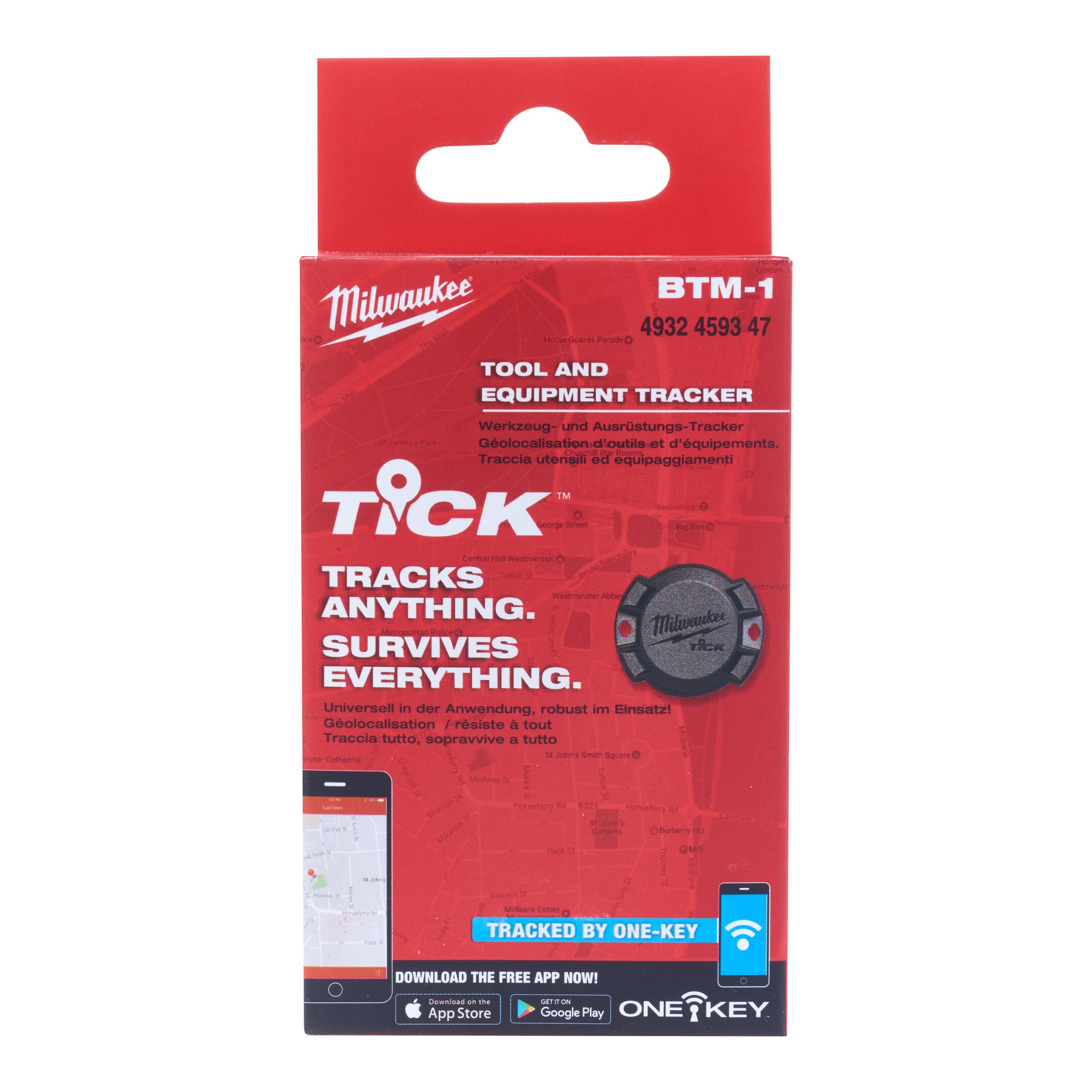 Nouveau Milwaukee BTM-1 Tick Tool et équipement Tracker-ONE KEY 1 Tracker